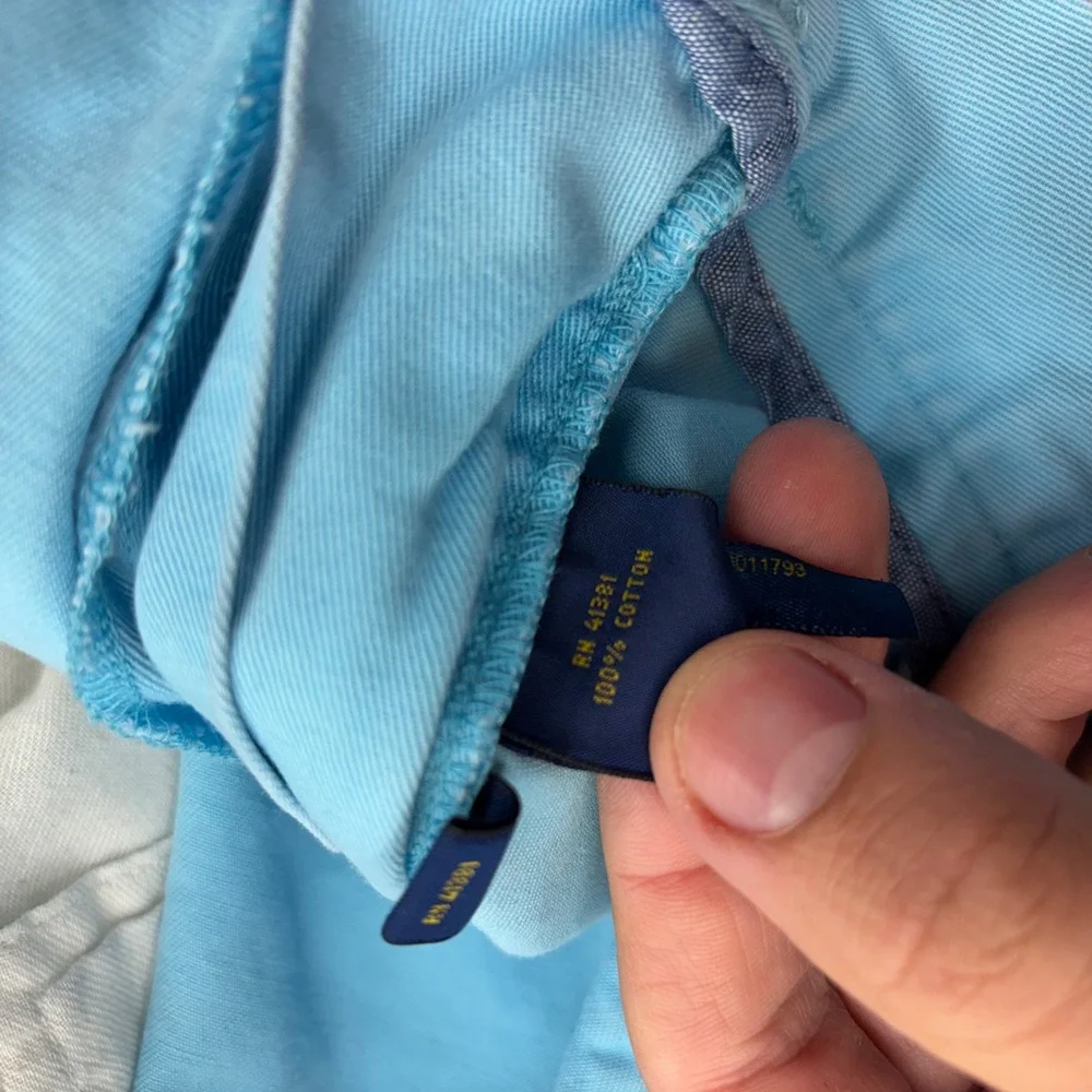 Polo Ralph Lauren Mens Light Blue Cotton Chino Shorts Size 34 RN 41381